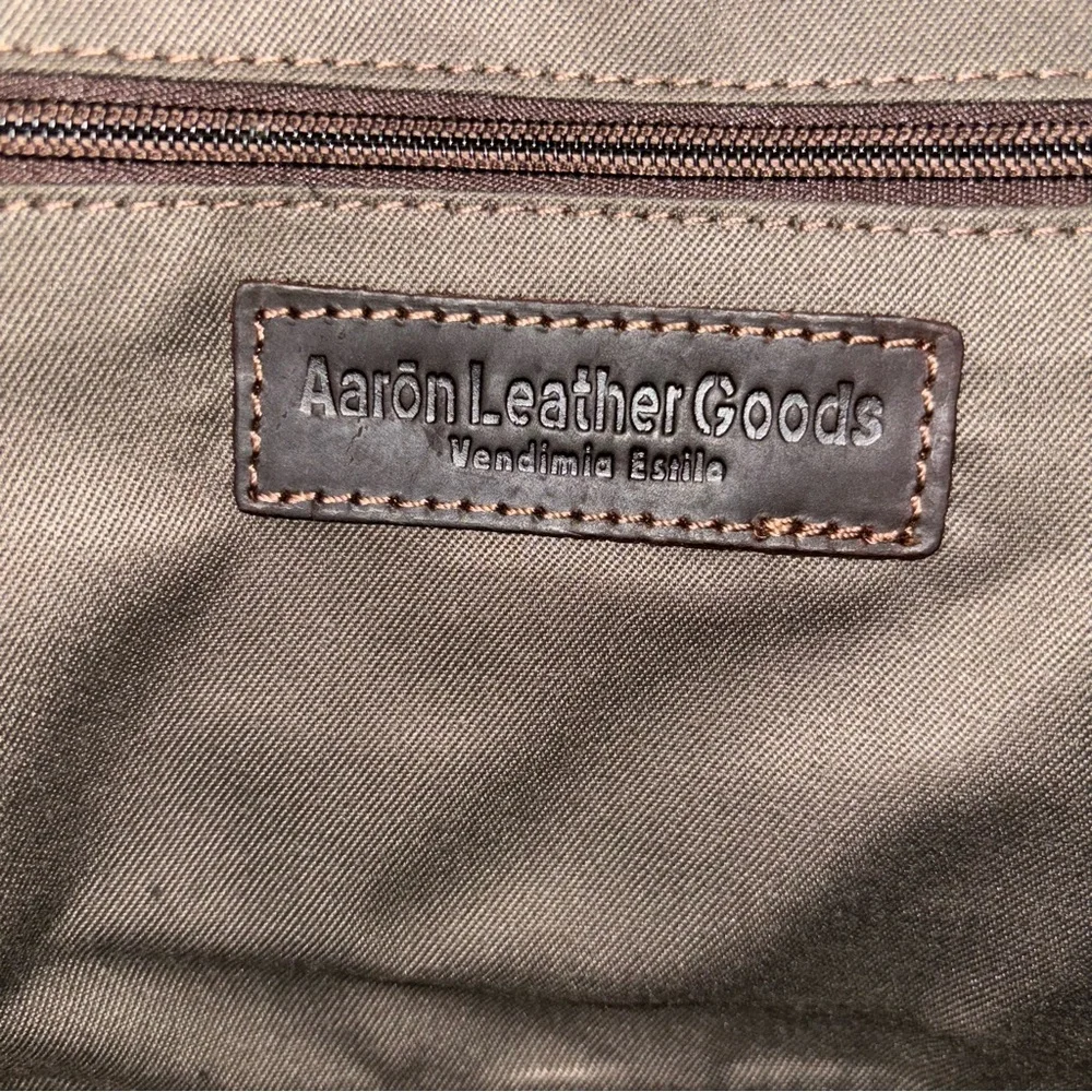 Aaron Leather Goods Canvas And Leather Messenger Bag - Picture 7 of 7